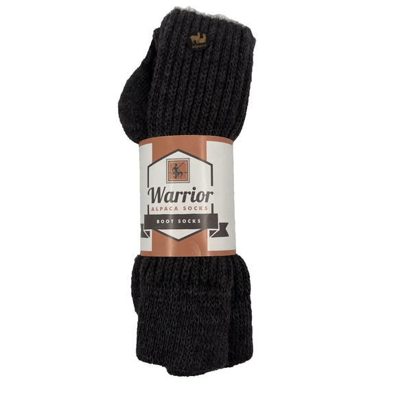 Warrior Alpaca Boot Socks Womens Medium 6-9.5 Gray Ribbed Hypoallergenic - Picture 1 of 4